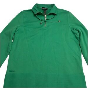 NWT! Ralph Lauren Women Palm‎ Green 1/4 Quarter Zip Long Sleeve Top Medium